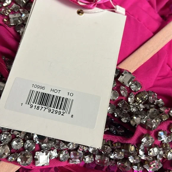 Mac Duggal Fuchsia Pink Sequin Halter Mini Dress - Picture 7 of 7